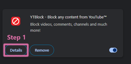 Chrome Extension Details